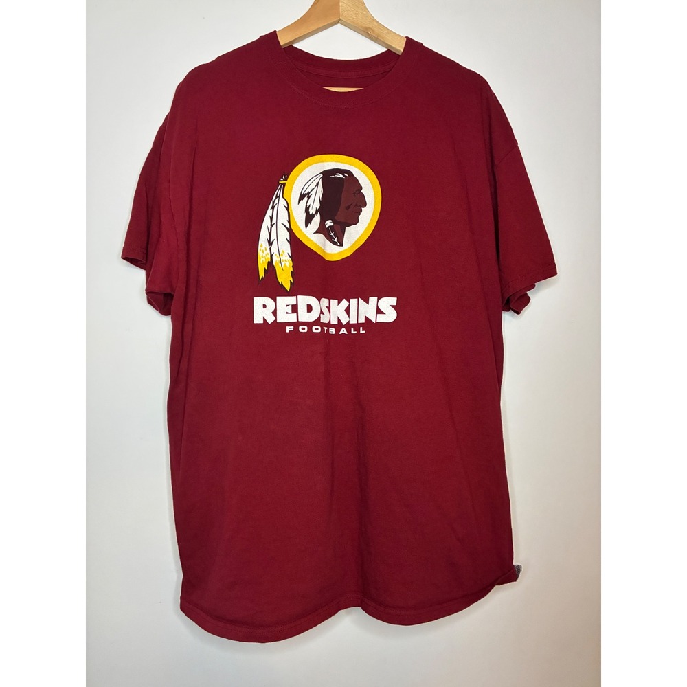 NFL Team Apparel T-Shirt Men XL Burgundy Washington Redskins Football 2952X Logo